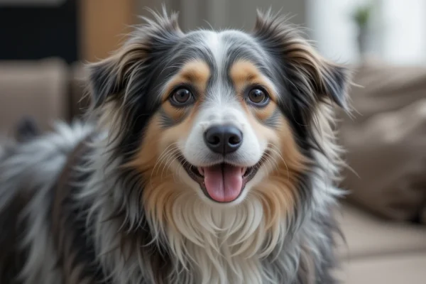 alter hund hechelt und ist unruhig