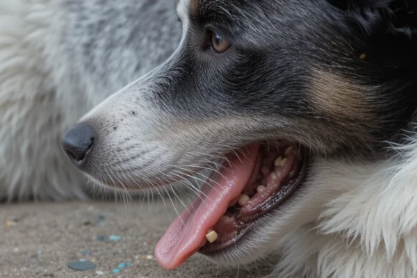 hund schmatzt und schluckt nachts